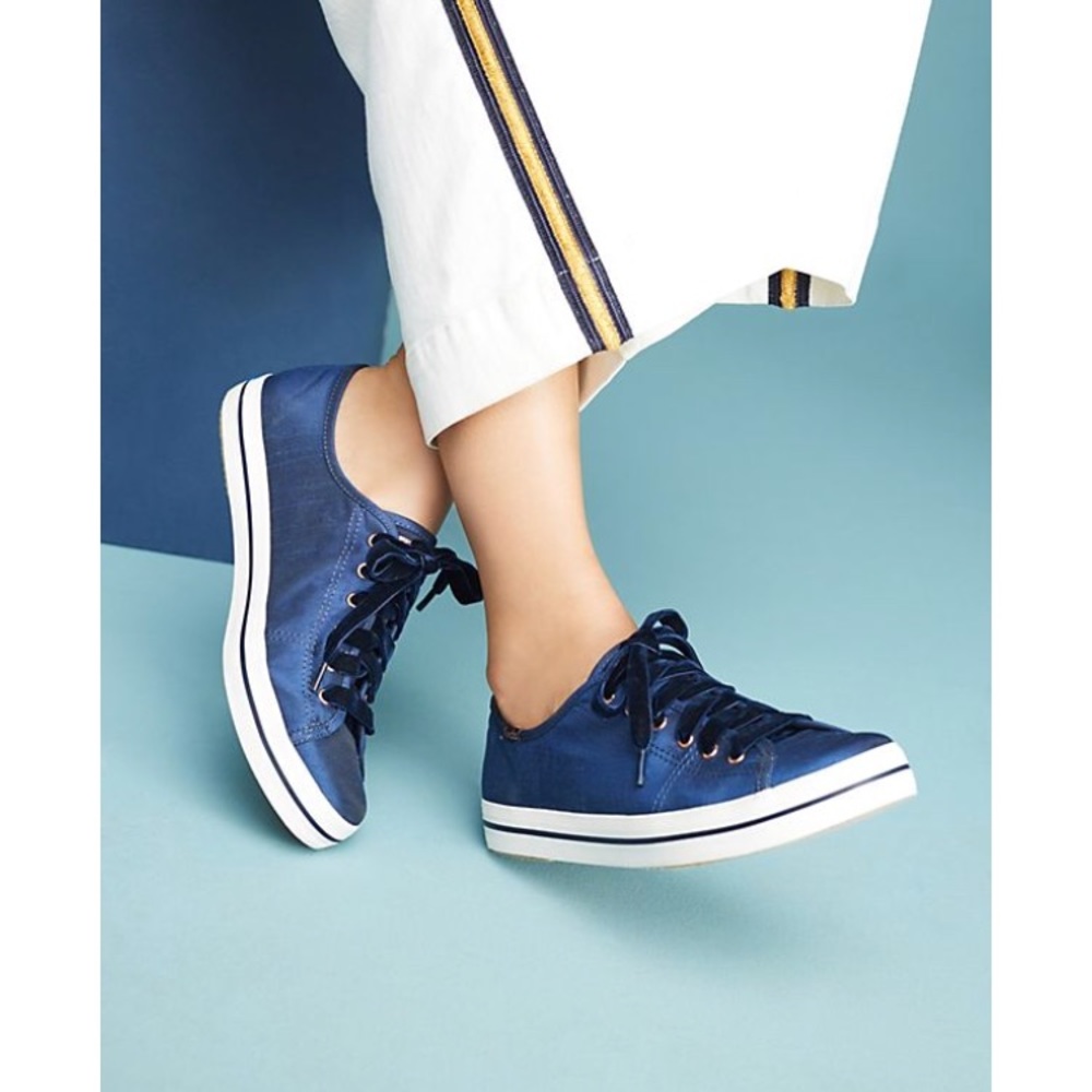 Final price drop! Satin & Velvet Keds, size 8